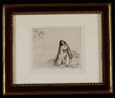 Dominique Vivant Denon (clalon- Sur- Saone 1747- Parigi 1825)agar, Ismaele e L’angelo