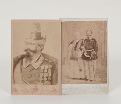 Lotto di Due Fotografie di Vittorio Emanuele II°