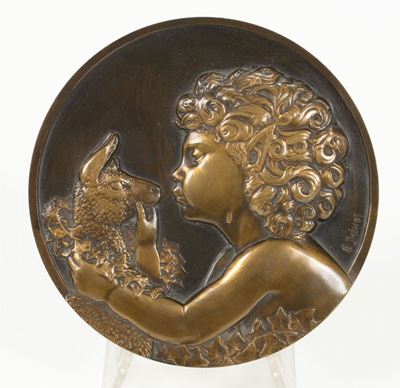 René Thénot (1893-1963)giovane Satiro con Capretta