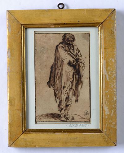 Jaques Callot (1592-1635), Attribuito Afigura di Mendicante
