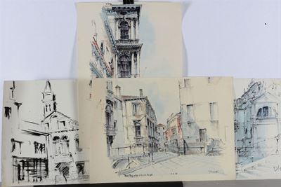 Davor Band Brunetti (zagabria 1917- Milano 1982)scorci Veneziani