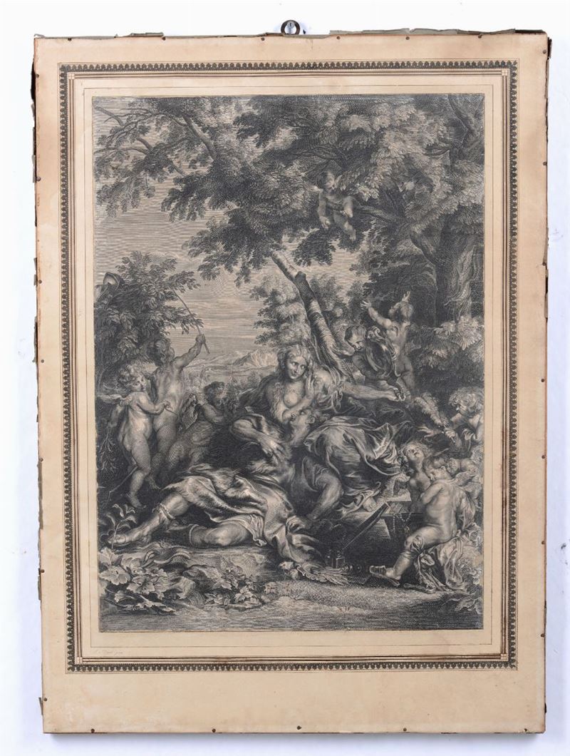 Francois Ragot (Bagnolet 1638-Parigi 1670) Rinaldo e Armida  - Auction Paintings and Furnitures - Cambi Casa d'Aste