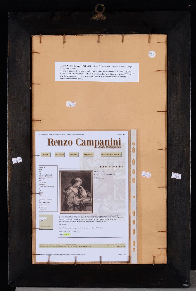 Luigi (o Aloisio) Cunego (1750-1823)sibilla Persica, da Guercino
