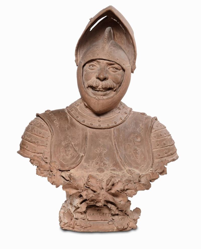 Giulio Monteverde (Bistagno 1837-Roma 1917) Busto di guerriero, 1880  - Asta Antiquariato - Cambi Casa d'Aste