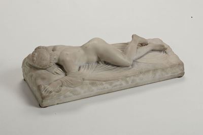 Scultura in Marmo Bianco Raffigurante Ermafrodita, XIX-XX Secolo
