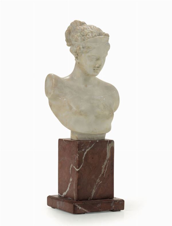 Busto di Ebe in marmo bianco, scultore del XIX secolo