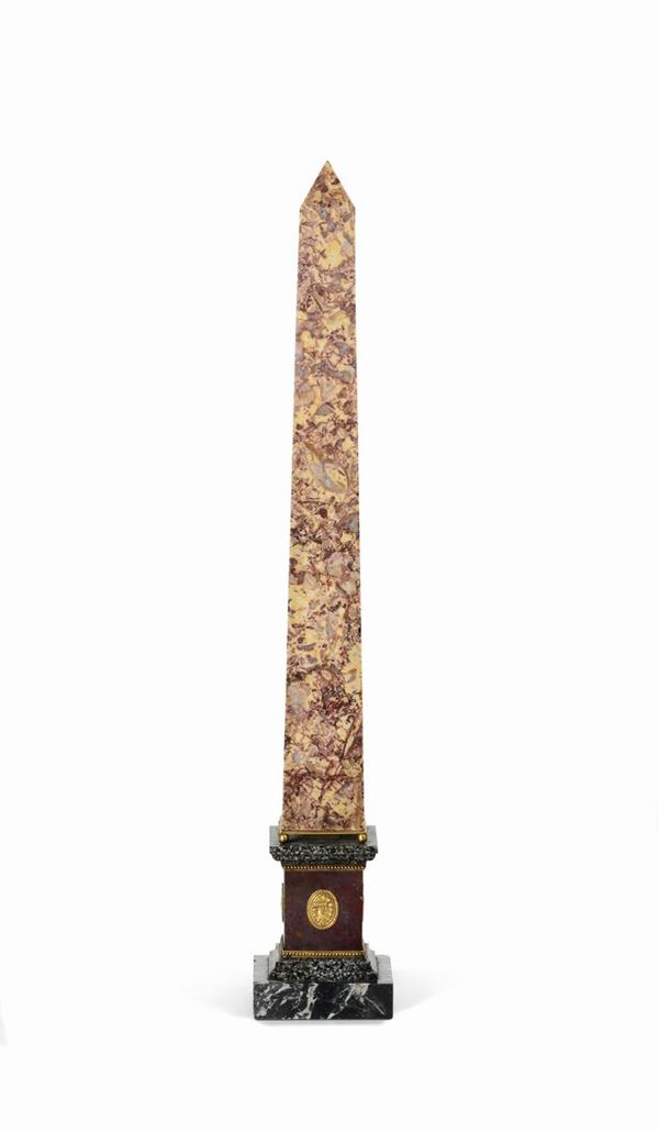 A marble obelisk, 19-20th century