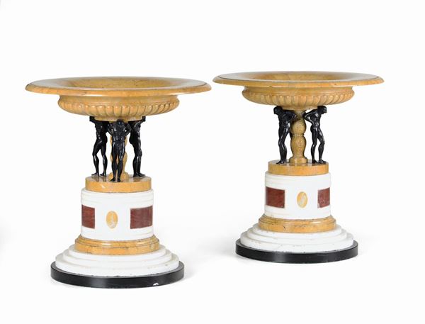 A pair of centrepieces, Italy 19th century