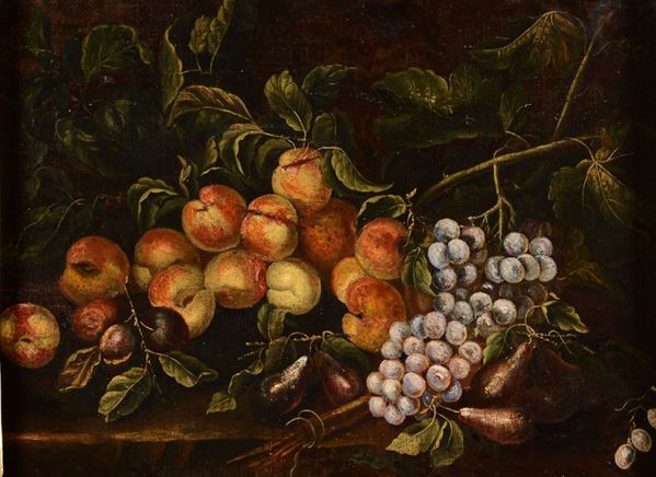 Scuola piemontese del XVIII secolo Natura morta con uva