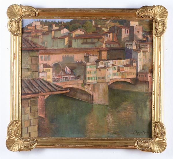 Filippo Martori Savini (1877-1952) Veduta di Firenze