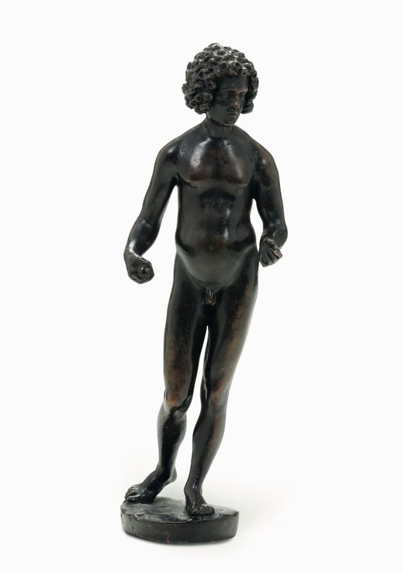 Paride in bronzo fuso. Fonditore del XVII-XVIII secolo  - Asta Antiquariato - I - Cambi Casa d'Aste