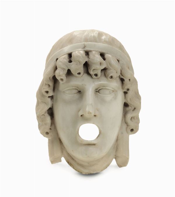 Mascherone in marmo, XVIII secolo