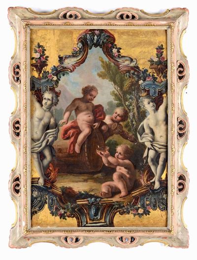 Filippo Falciatore (XVIII Secolo), Cerchia Discene Allegoriche con Putti