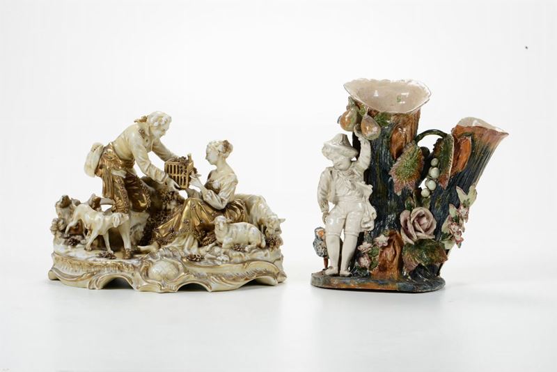Due gruppi Italia e Germania (Rudolstadt), XX secolo  - Auction Ceramics Timed Auction - III - Cambi Casa d'Aste