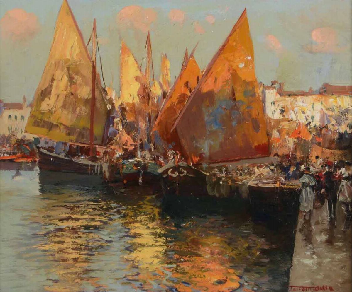 Fausto Pratella (1886-1964), Attr.vedute con Pescherecci