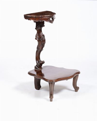 Inginocchiatoio in Legno Intagliato, XIX-XX Secolo
