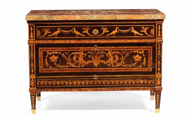 Two precious sideboards, Genoa, late 1700s
