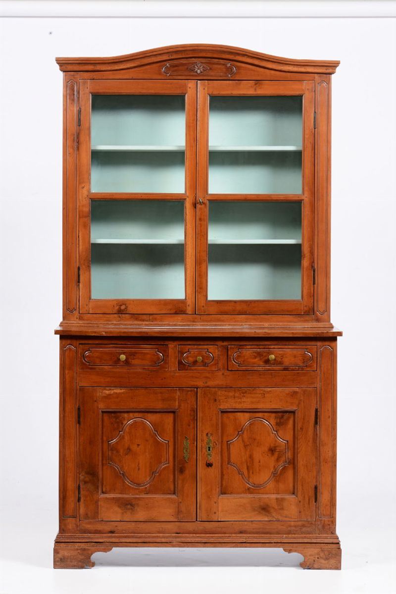 Credenza vetrina a due corpi, XIX-XX secolo  - Auction Fine Art - I - Cambi Casa d'Aste