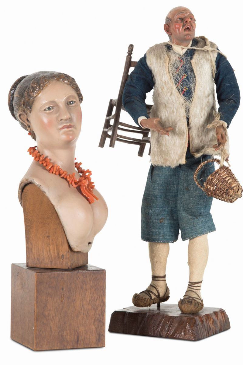 Two statuettes, Naples, 18-19th century  - Auction Sculpture and Works of Art - Cambi Casa d'Aste