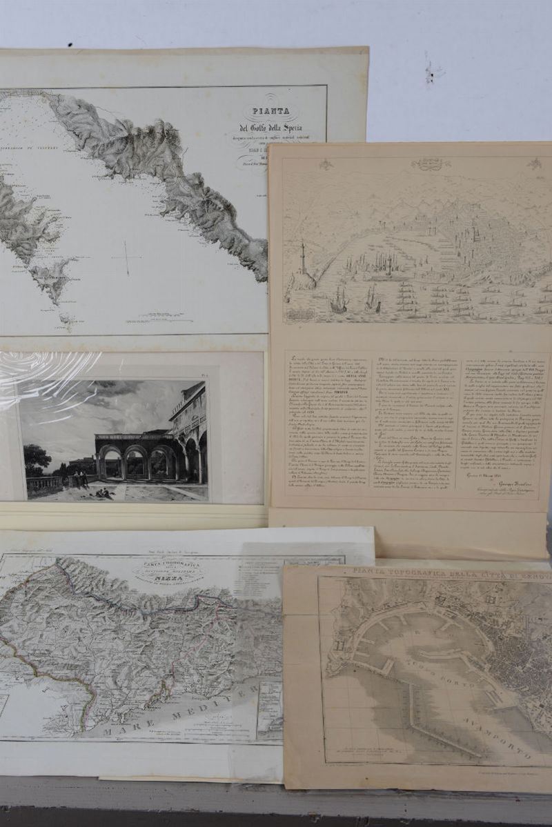  Liguria. Vedute  - Auction Rare Landscapes, Maps and Books - Cambi Casa d'Aste