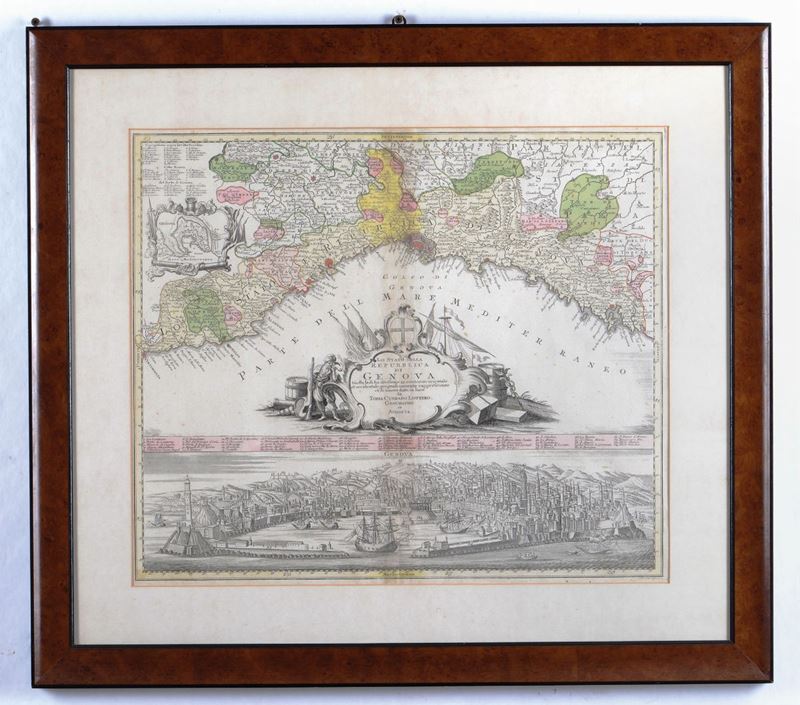 Lo stato della repubblica di Genova, Tobia Cunrado Lottero, Germania 1770  - Auction Maritime Art and Scientific Instruments - II - Cambi Casa d'Aste