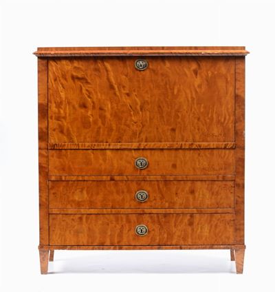 Secretaire Lastronato in Radica, XIX Secolo