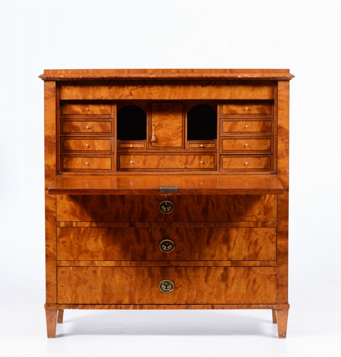 Secretaire Lastronato in Radica, XIX Secolo
