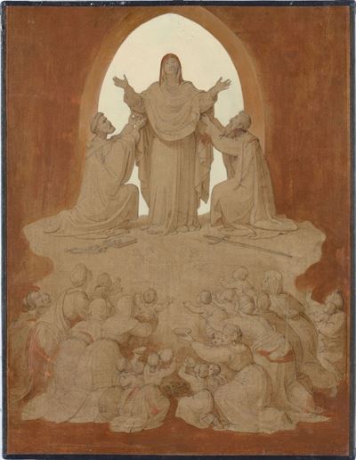 Tommaso Minardi (1787-1871)madonna in Gloria tra i Ss. Pietro e Paolo