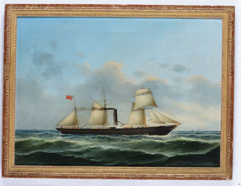 H. Petersen & Holm Ritratto della SS Metropolitan in navigazione  - Asta Arte Marinara e Strumenti Scientifici - II - Cambi Casa d'Aste