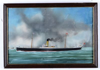 Scuola Napoletana del XIX Secoloritratto della Ss Battenhall in Navigazione