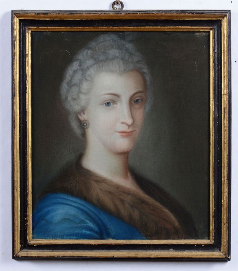 Pittore del XVIII-XIX secolo Ritratto femminile  - Asta Asta a Tempo Dipinti e Disegni - I - Cambi Casa d'Aste
