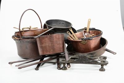 Collezione di Pentole, Paioli e Oggetti in Rame