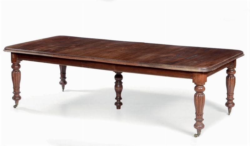 Grande tavolo in mogano, Inghilterra XIX secolo  - Asta Antiquariato - Cambi Casa d'Aste