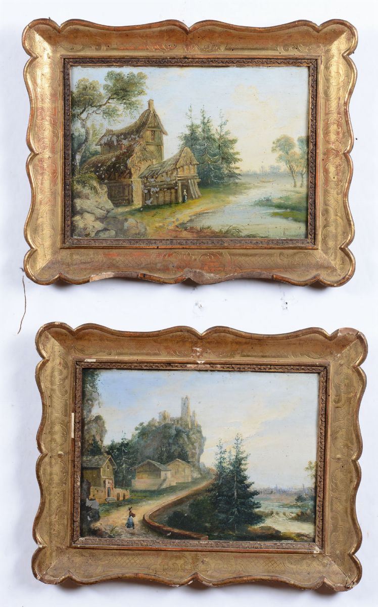 Pittore del XIX secolo Paesaggi  - Asta Asta a Tempo Dipinti e Disegni - I - Cambi Casa d'Aste