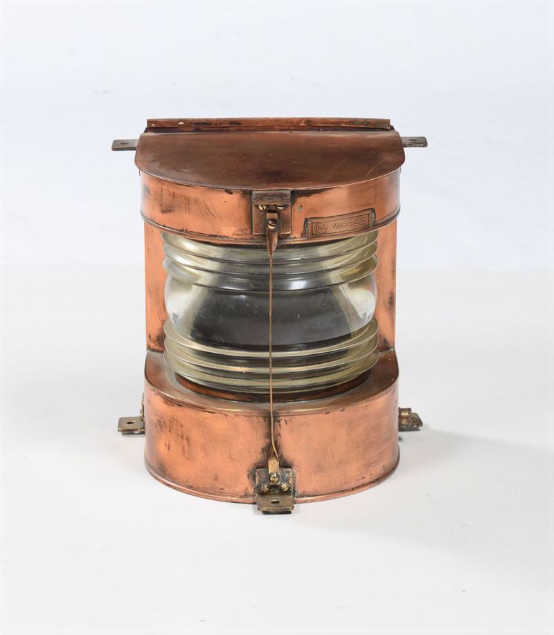 Fanale di via in rame, XX secolo  - Auction Maritime Art and Scientific Instruments - II - Cambi Casa d'Aste