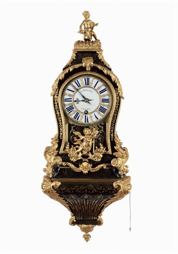 Orologio Boulle Luigi XV, Francia XVIII secolo firmato Le Mersier a Rouen