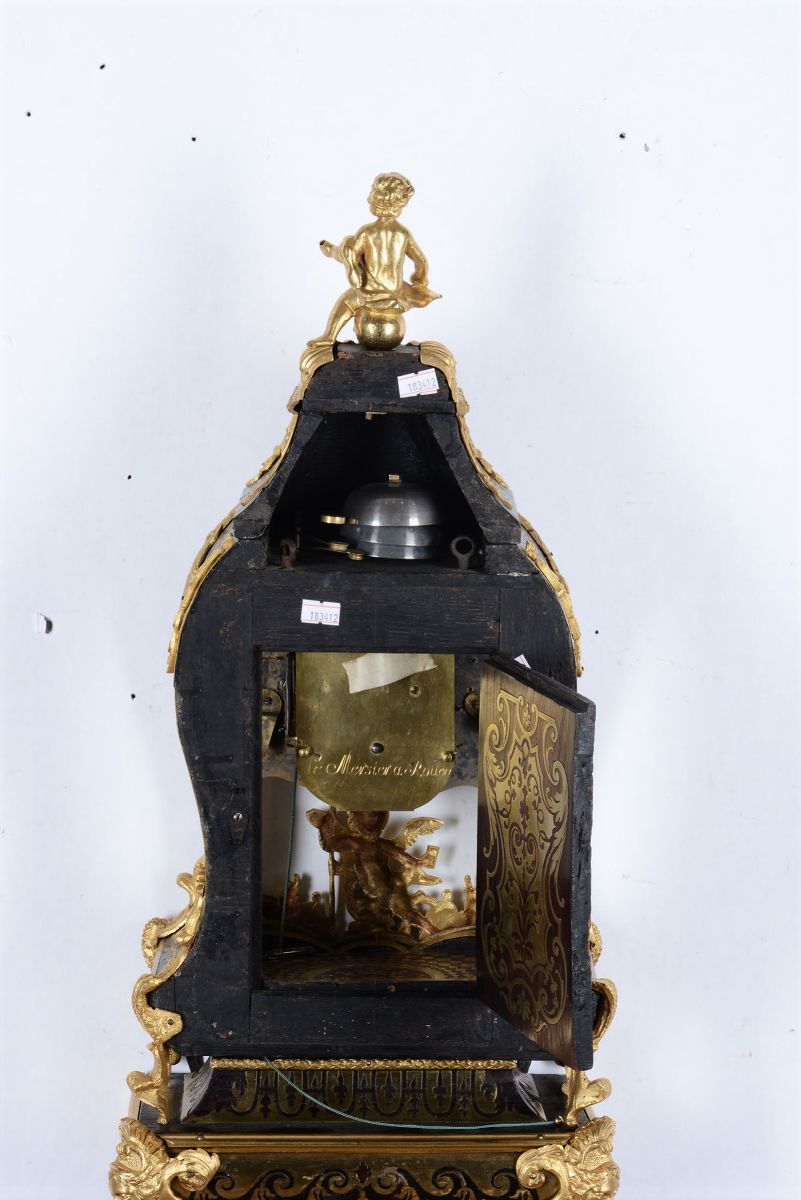Orologio Boulle Luigi XV, Francia XVIII Secolo Firmato le Mersier a Rouen