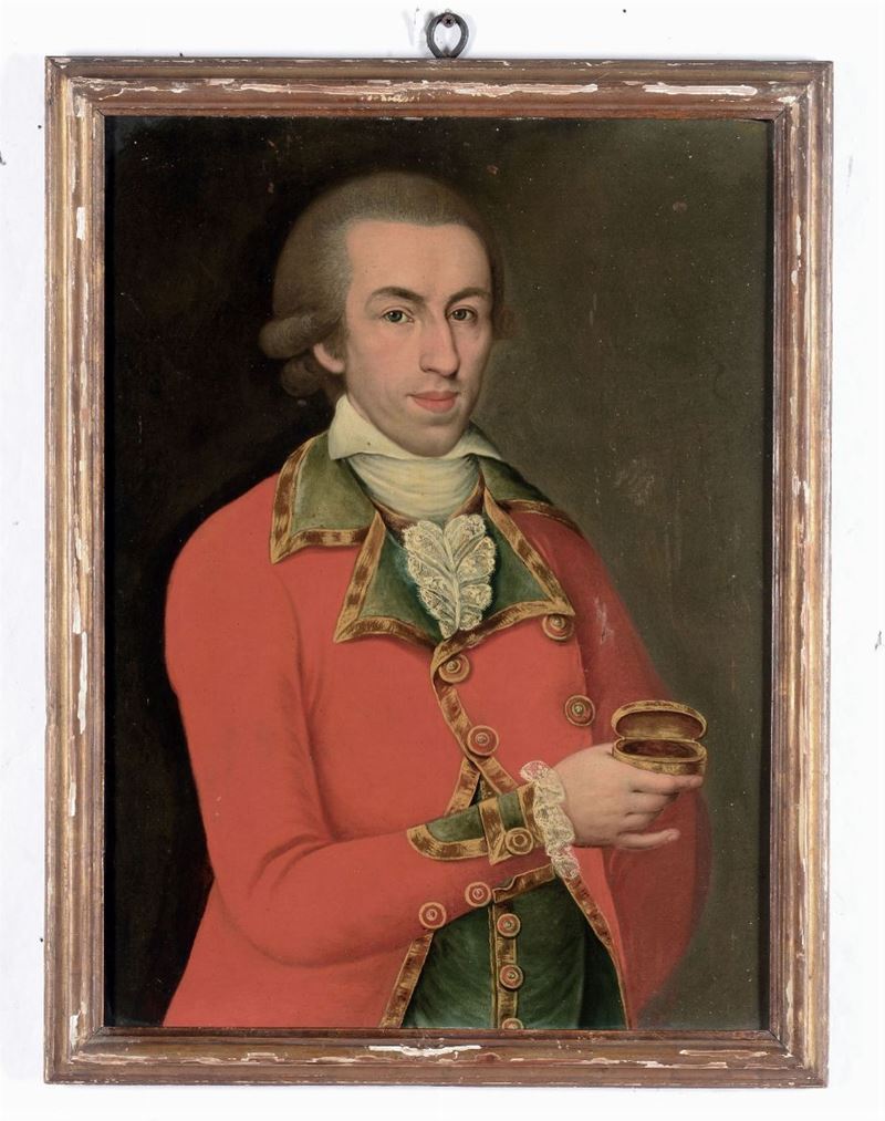 Scuola della fine del XVIII secolo Ritratto di gentiluomo con scatola  - Auction Fine Art - Cambi Casa d'Aste