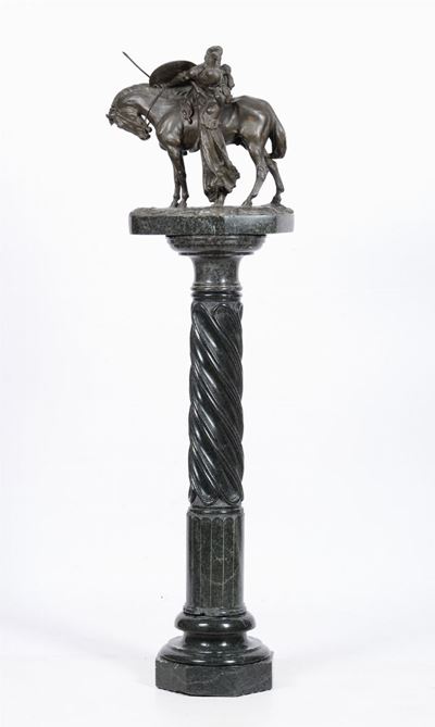Angiolo Vannetti (1881 - 1962)condottiero a Cavallo e Ancella