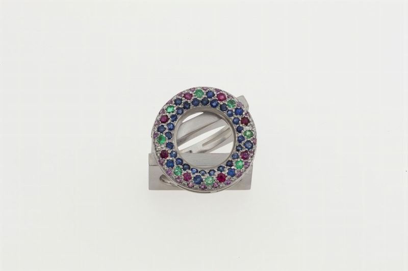 Gem-set and diamond ring. Signed Enrico Cirio  - Auction Fine Jewels - Cambi Casa d'Aste
