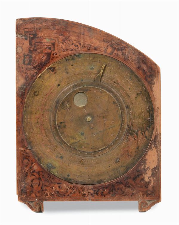 Stefano Buonsignori, Firenze, 1573. Quadrante orario (orologio solare) firmato:  “STEPHAN B. (ONSIGNORI)  [..]