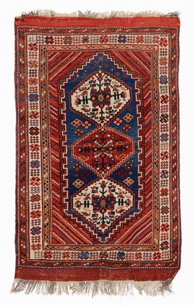 Tappeto Sud Persia Afshar Fine XIX Inizio XX Secolo