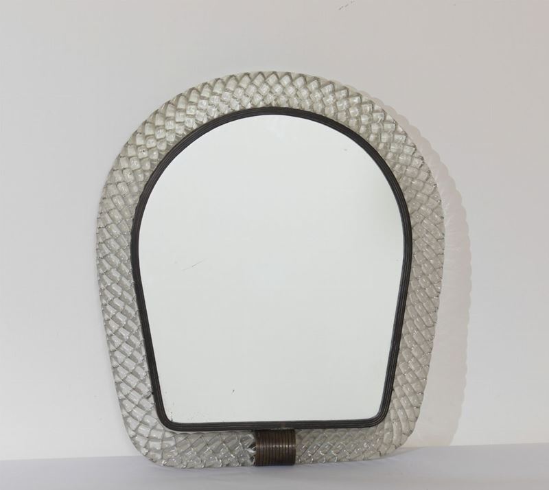 Venini, a mirror with a Torchon glass frame  - Auction Design 200 - Cambi Casa d'Aste