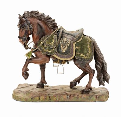 Cavallo con Finimenti, Bottega di Pasquale Navone, Genova, XVIII-XIX Secolo