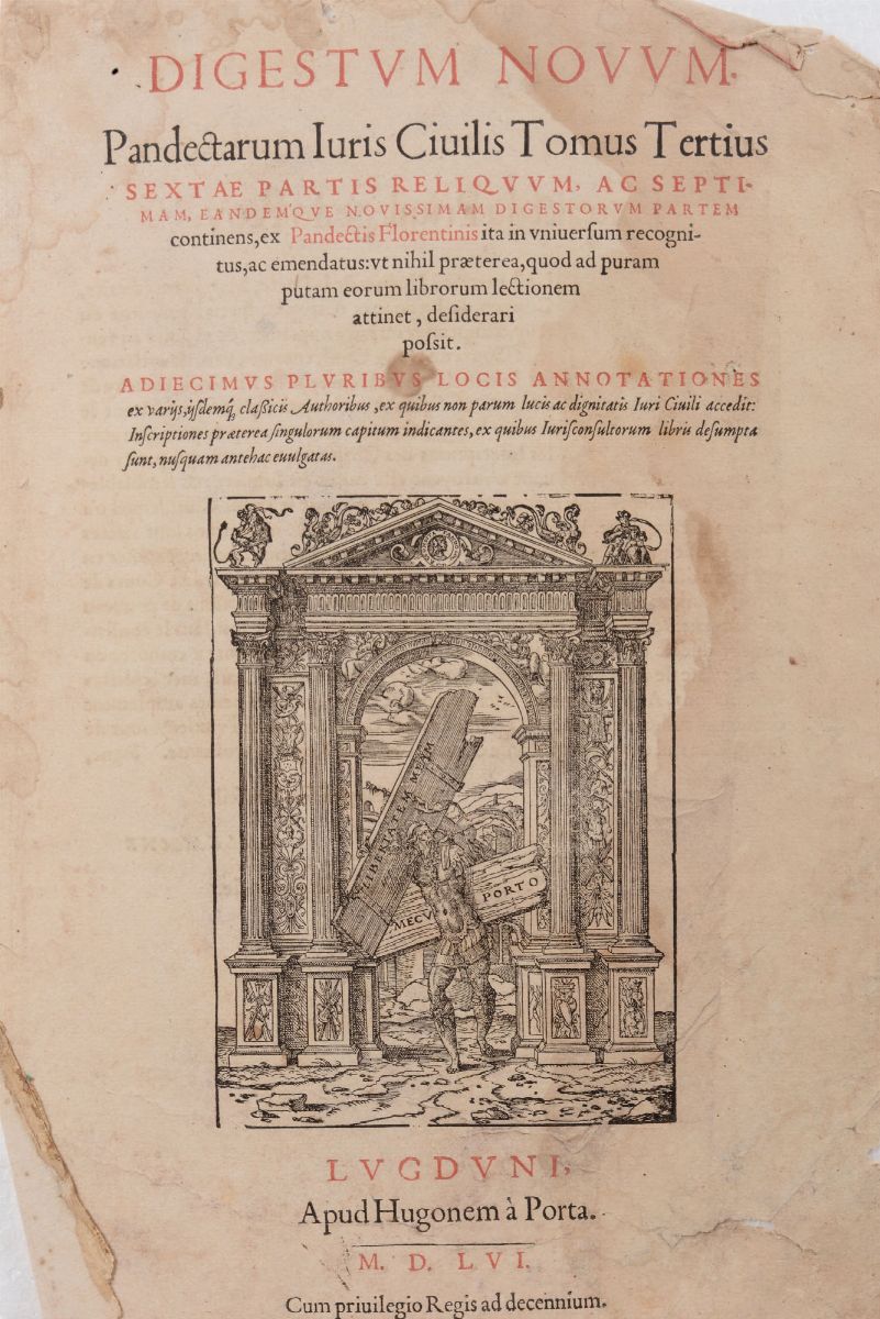 Giuridica-cinquecentine Scompletedigestum Novum Pandectarum Iuris Civilis Tomus Tertius Sextae Pa...