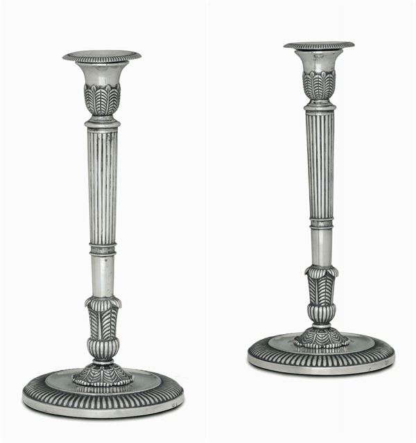 Two candle holders, Italy, 19th century