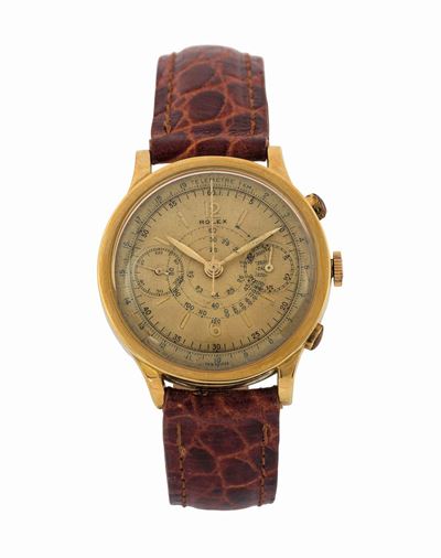 Rolex, Ref. 2508, Oro Giallo, Multiscale. Orologio da Polso, in Oro Giallo 18k, con Cronografo, S...