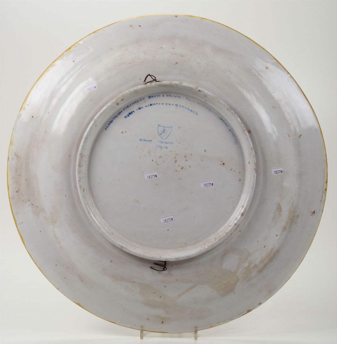 Grande Piatto Gualdo Tadino, Mnifattura I.C.a.p. (industria Ceramica Angelo Pascucci), 1925-1932