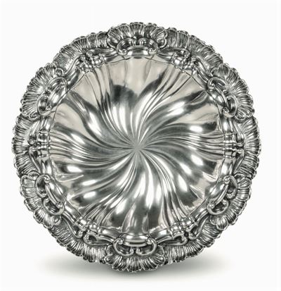 Centrotavola in Argento Sbalzato e Cesellato. Orafo Mario Buccellati, Italia, Metà del XX Secolo