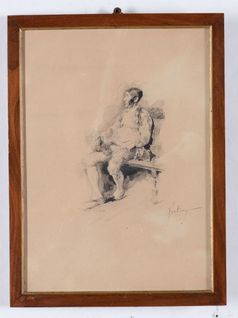 Marià Fortuny i Marsal (1838 - 1874), attr. Il torero seduto  - Asta Antiquariato - Cambi Casa d'Aste